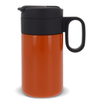 Botella de acero inoxidable con tapa que sirve como taza 250ml color naranja