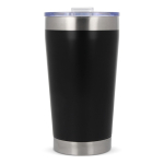 Vaso térmico take away de cerámica con detalles plateados 500ml color negro quinta vista