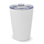 Vaso termo de doble pared con interior de cerámica 300ml color blanco