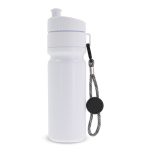 Botella deportiva libre de BPA con detalle a color y correa 500ml color blanco