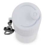 Botella deportiva libre de BPA con detalle a color y correa 500ml color blanco quinta vista