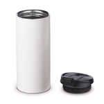 Vasos termo impresos de acero inoxidable en varios colores 350ml color blanco segunda vista