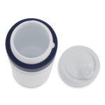 Bidón deportivo libre de BPA con borde a color hecho en EU 750ml color azul oscuro cuarta vista