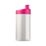 Bidón deportivo de plástico libre de BPA y 100% antigoteo 500ml color rosa