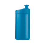 Bidón deportivo de plástico libre de BPA y 100% antigoteo 500ml color azul claro