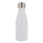 Botella de acero inoxidable de doble pared con tapón plateado 260ml color blanco