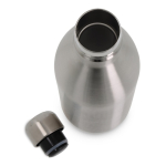 Botella de acero inoxidable de doble pared hermética 1000ml color plateado quinta vista