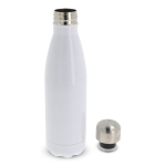 Botella acero inoxidable termo doble pared a todo color 500ml color blanco tercera vista
