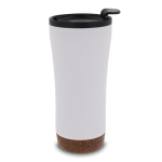 Vaso take away de doble pared con detalle de corcho en la base 480ml color blanco