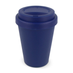 Vaso take away de plástico reciclado en vivos colores 250ml color azul oscuro