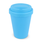 Vaso take away de plástico reciclado en vivos colores 250ml color azul claro