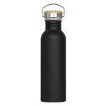 Botella de acero inoxidable antigoteo con recubrimiento de polvo 750ml color negro