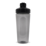 Shaker para el gimnasio de plástico de elegante tapa negra 900ml color negro cuarta vista
