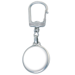 Llavero circular de metal con posibilidad de marcaje en ambas caras color plateado brillante segunda vista