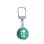 Llavero circular de metal con posibilidad de marcaje en ambas caras vista principal