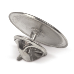 Pin redondo conmemorativo de metal para personalizar Ø20mm color plateado brillante tercera vista