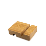 Soporte de bambú para móviles y tablets con distintos tamaños color marrón claro