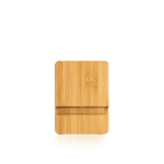 Soporte de bambú para móviles y tablets con distintos tamaños color marrón claro