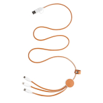 Cable de carga vintage 6 en 1 de cuero sintético y ABS reciclado