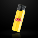 Mechero electrónico con llama resistente a la fuerza del viento color amarillo