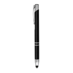 Bolígrafo grabado de aluminio barato táctil tinta azul color negro
