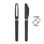 Roller ergonómico de plástico con acabado de caucho tinta negra vista con varios colores