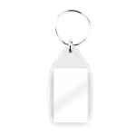 Llavero cuadrado con papel personalizable a 2 caras 25x40mm color transparente