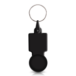Llavero de plástico con ficha para carro ideal para la compra color negro vista 11