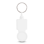 Llavero de plástico con ficha para carro ideal para la compra color blanco