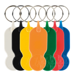 Llavero de plástico con moneda de 1 euro y carátula personalizable vista con varios colores