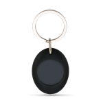 Llavero con forma ovalada que tiene moneda para carro interior color negro vista 11