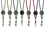 Llavero de poliéster con mosquetón y pieza personalizable vista 1