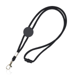 Lanyard personalizado tubular regulable de poliéster con mosquetón 3cm color negro vista 11