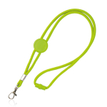 Lanyard personalizado tubular regulable de poliéster con mosquetón 3cm color verde claro