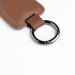 Llavero de cuero reciclado de alta calidad con anilla tipo lazo