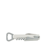 Sacacorchos personalizados con abrebotellas para regalar Chef color blanco vista de impresión