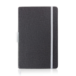 Libreta de cuero sintético con detalles de color A5 hojas a rayas color blanco