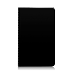 Cuaderno de cartón de colores con lomo cosido A6 hojas lisas color negro vista de impresión