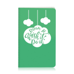 Cuaderno de cartón de colores con lomo cosido A6 hojas lisas