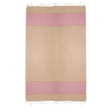 Toalla de playa promocional de algodón de 100x180cm ligera 220 g/m2 color rojo