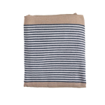 Toalla de playa promocional de algodón de 100x180cm ligera 220 g/m2 color azul marino vista de impresión