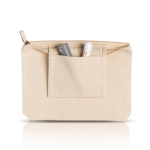 Bolsito de algodón con gran espacio y bolsillo interior 310 g/m2 color beige