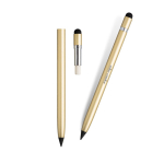 Lápiz infinito con punta de carbono y puntero táctil con goma vista con varios colores