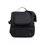 Bolsa térmica hecha de botellas recicladas con correa para hombro color negro vista 11