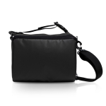 Bolsa térmica impermeable con asa y correa para transporte color negro vista de impresión