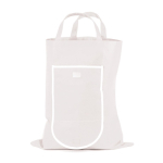 Bolsa plegable de non-woven con cierre de velcro 80 g/m2 color blanco