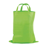 Bolsa plegable de non-woven con cierre de velcro 80 g/m2 color verde claro
