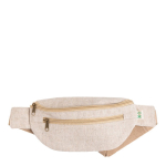 Riñonera de cáñamo y algodón con varios bolsillos 160 g/m2 color beige vista de impresión