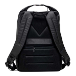 Mochila de poliéster con cremallera impermeable y carga USB 15,6'' color negro