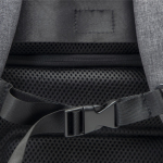 Mochila antirrobo de nylon para PC con bolsillo trasero 15,6'' color gris oscuro